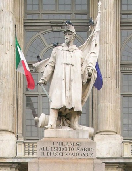 Torino, Piazza Castello, monumento all'Esercito Sardo