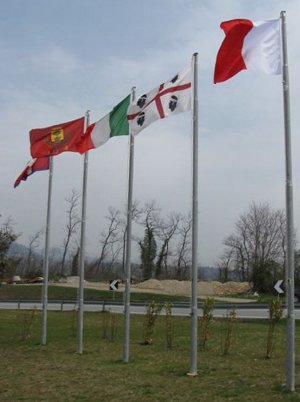 bandiere a Nuraghe Chervu