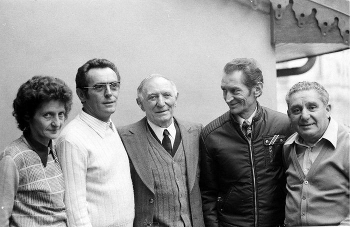 Dea, Giuliano, Giuseppe e Ugo Anice, con Enos Pozzo