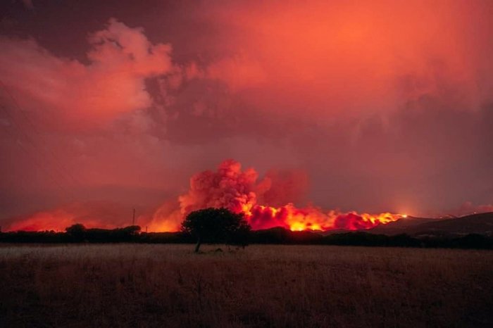 il terrificante incendio del Montiferru