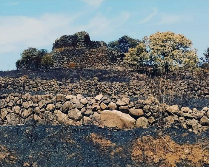 Scano Montiferru, Nuraghe Nuracale dopo l'incendio