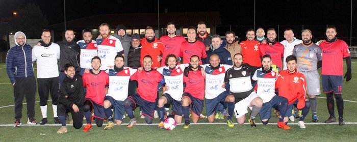 le formazioni di Su Nuraghe Calcio Biella e The Tigers