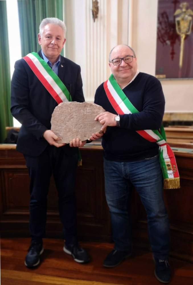 il Vicesindaco di Malcesine, Livio Concini con il Sindaco di Biella, Claudio Corradino