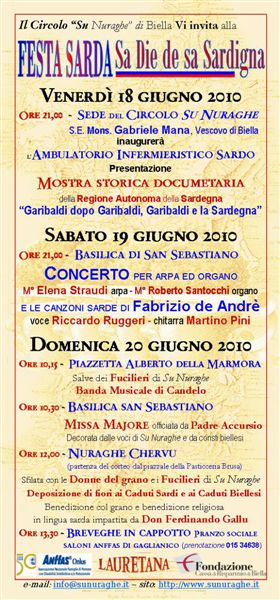 Programma delle manifestazioni