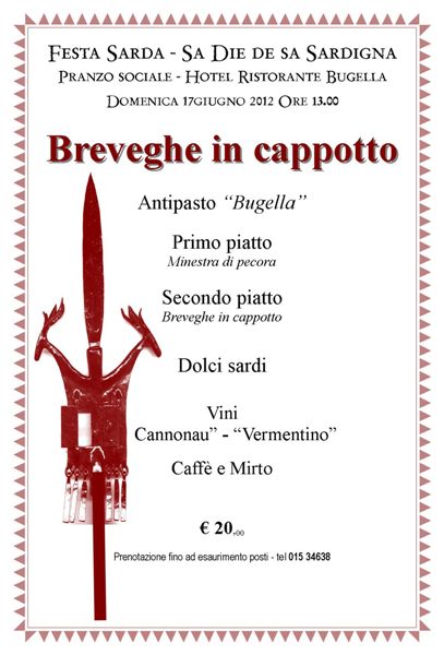 Menu pranzo