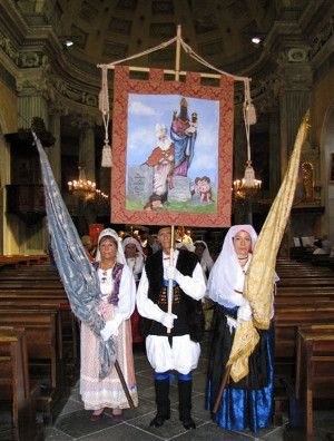 Stendardo processionale di Sant'Eusebio e Santa Maria di Oropa
