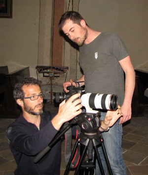 Luca Ghiardo e Andrea Clemente durante le riprese