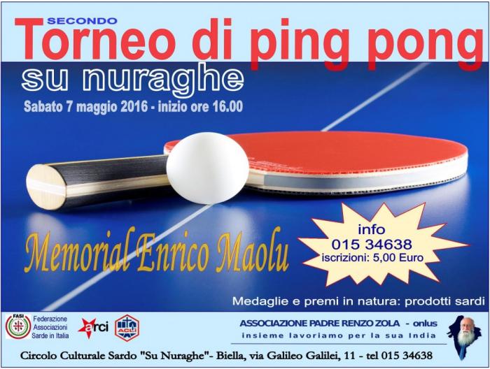 Locandina torneo ping pong