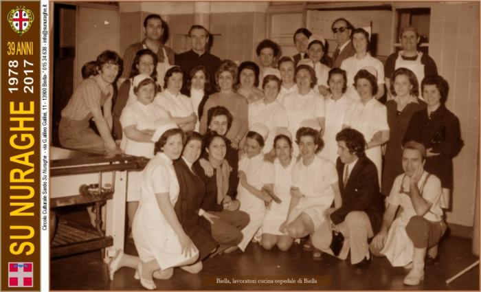 lavoratori nella cucina dell'Ospedale di Biella