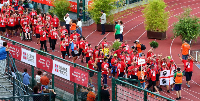 Biella, delegazioni della Sardegna sfilano allo stadio Pozzo-Lamarmora