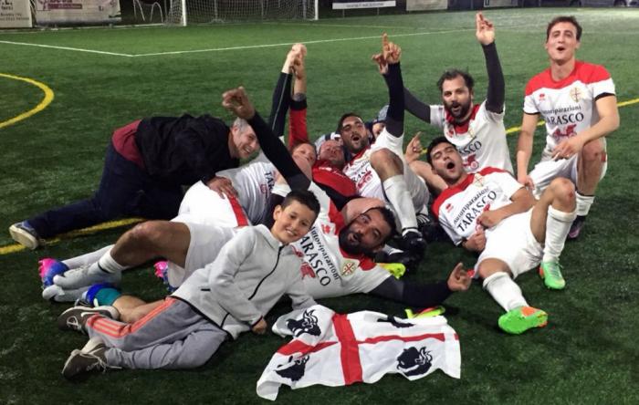 Su Nuraghe Calcio Biella, momento di gioia in campo