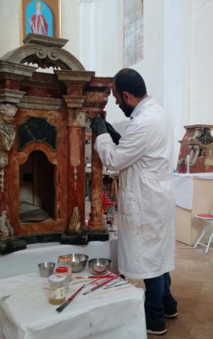 Pettinengo, restauro del tabernacolo