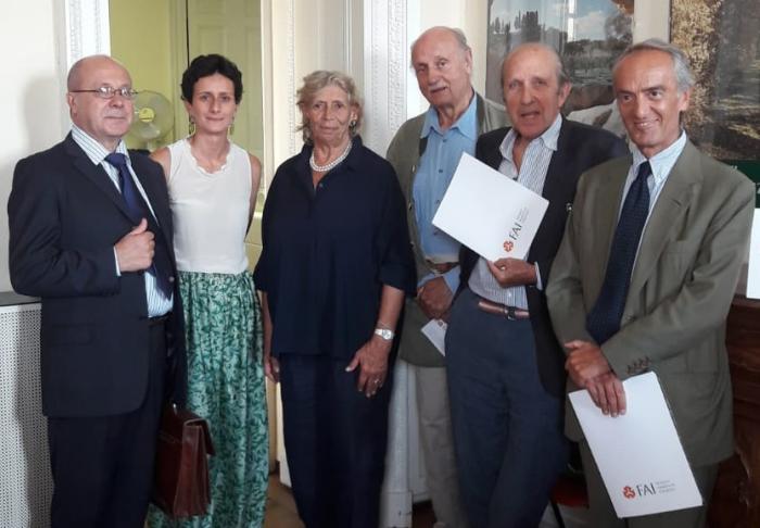 da destra Ernesto Panza di Biumo, Guido Piacenza, Paolo Pejrone, Maria Leonetti Cattaneo, Francesca Chiorino e Battista Saiu