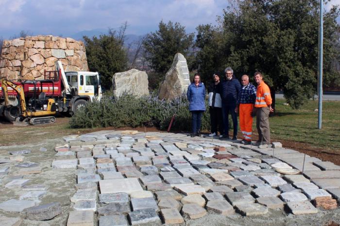 Valeria Varnero, tecnici e operai a Nuraghe Chervu