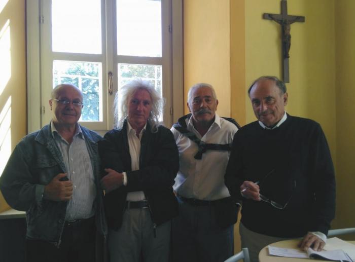 Nanni Tarello, Luigi Pace e Battista Saiu con Alberto Falla
