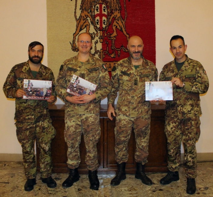 Sassari, Caserma Comando Brigata Sassari, consegna di Su Calendariu 2020