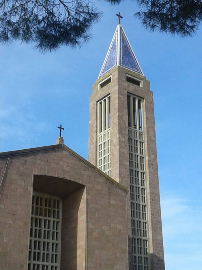 Alghero Fertilia, chiesa di San Marco con campanile in stile veneziano