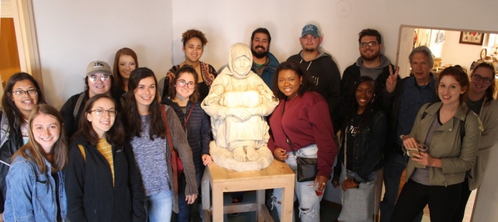 Docenti e studenti americani della University of Southern Mississipi, di Hattiesburg, in visita al Museo delle Migrazioni di Pettinengo