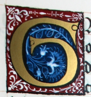 incipit G in Missale Magnum Festivum Domini Georgii Challandi