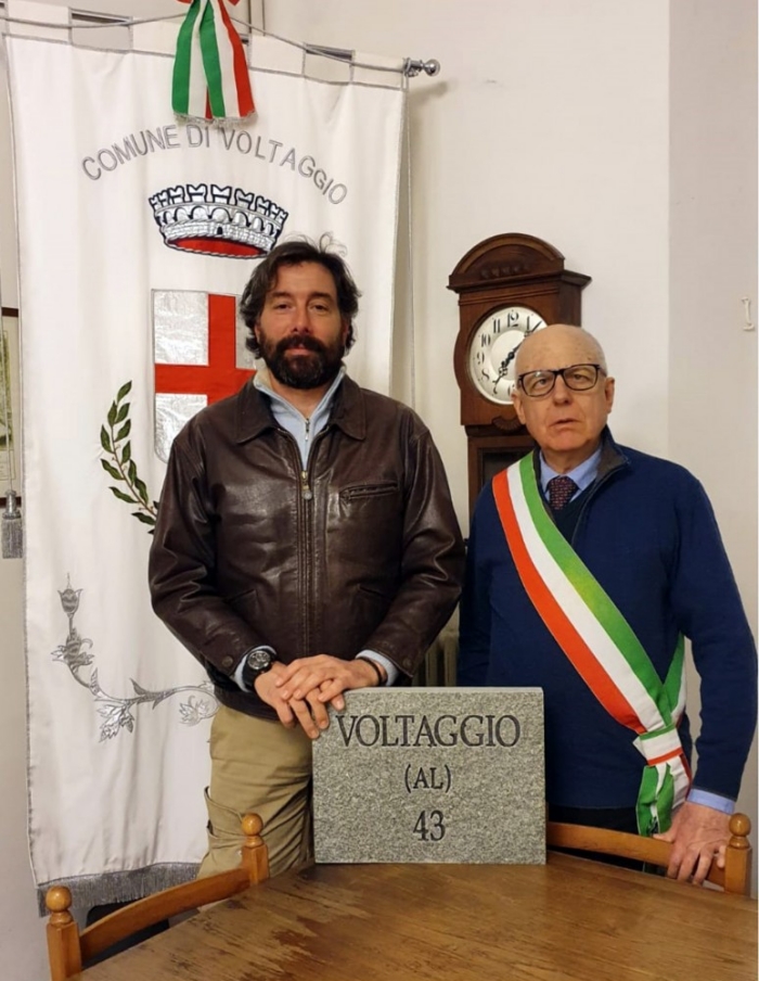 il sindaco di Voltaggio, Giuseppe Benasso e il vice sindaco, Maurizio Luigi Bisio